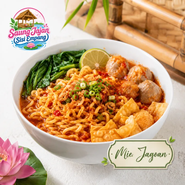 Mie Jagoan Saung Jajan Sisi Empang